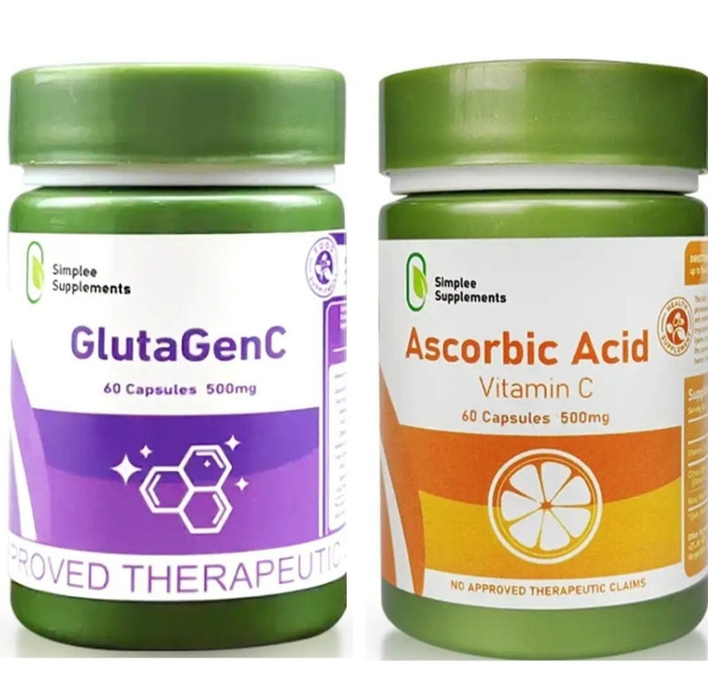 سيمبلى سبلمنتس مكمل كبسولة حمض الأسكوربيك من جلوتا سي و إسكروباد أسيد - Image 1